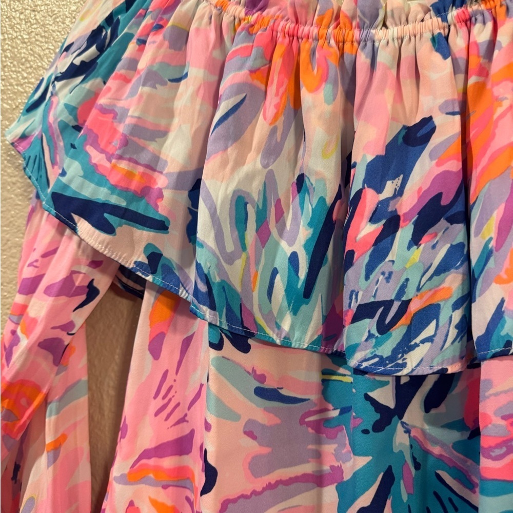 Lilly Pulitzer Off The Shoulder Dee Top Off Tropic - Picture 2 of 6